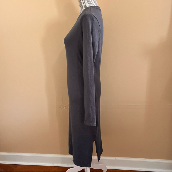 Prologue Women's Long Sleeve Gray Form Fitting Dress With Side Slit Size S - Picture 4 of 11